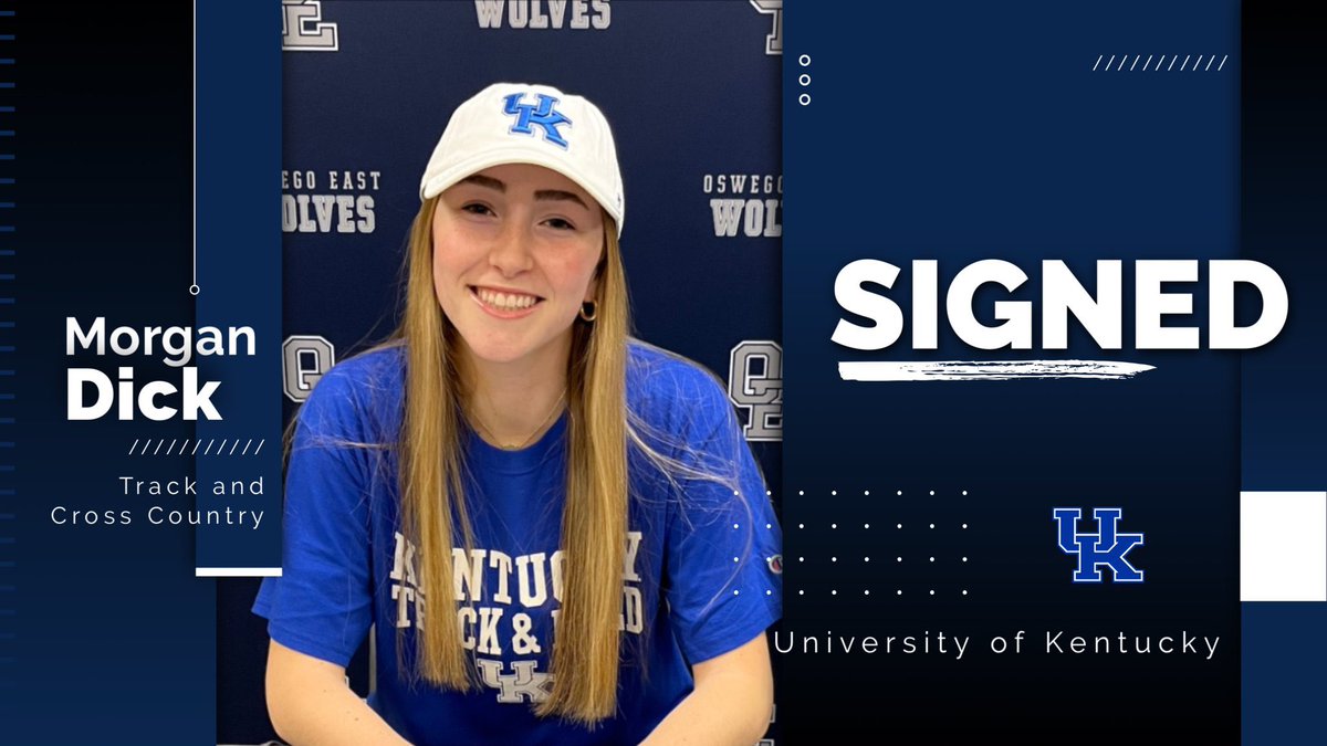 RunningOEHS's tweet photo. Morgan Dick will be competing in both cross country and track at the University of Kentucky! Way to go, Morgan! @IderanOE @CoachKell3 https://t.co/QVjP5R1x5X