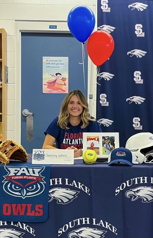 Congratulations Destiny on your signing to Florida Atlantic University!