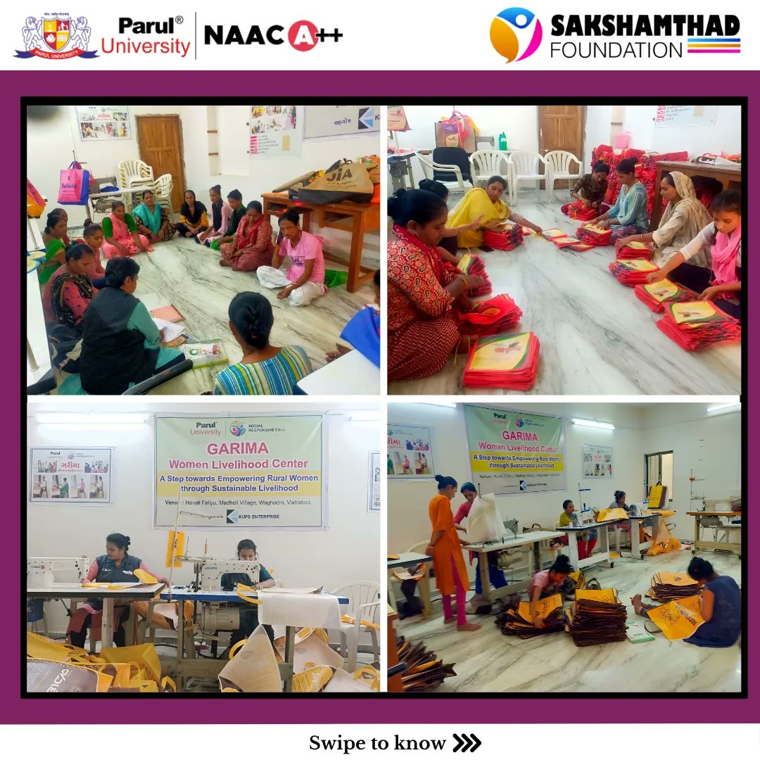 sakshamthad_pu's tweet image. We're thrilled to announce the first anniversary of Garima Women Livelihood Centre, an initiative fueled by the Sakshamthad Foundation.

#EmpowermentJourney
#oneyearcompleted
 #Garimawomenlivelihoodcentre #SakshamthadFoundation #paruluniversity