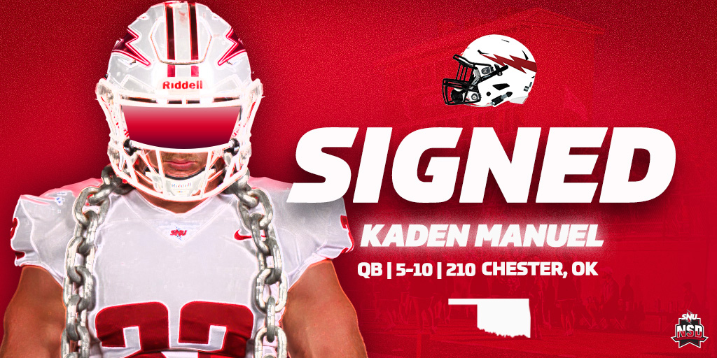 From Chester, OK, glad to have Kaden join the Storm! 

#BoltsUp⚡ #nationalsigningday | <a href="/ManuelKaden/">Kaden “K9” Manuel</a>