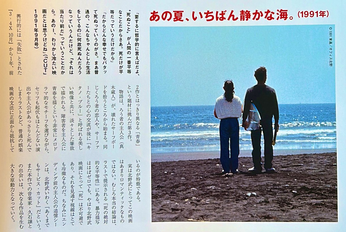 発掘記事 北野武 （2008年） 「あの夏、いちばん静かな海。」 #北野武