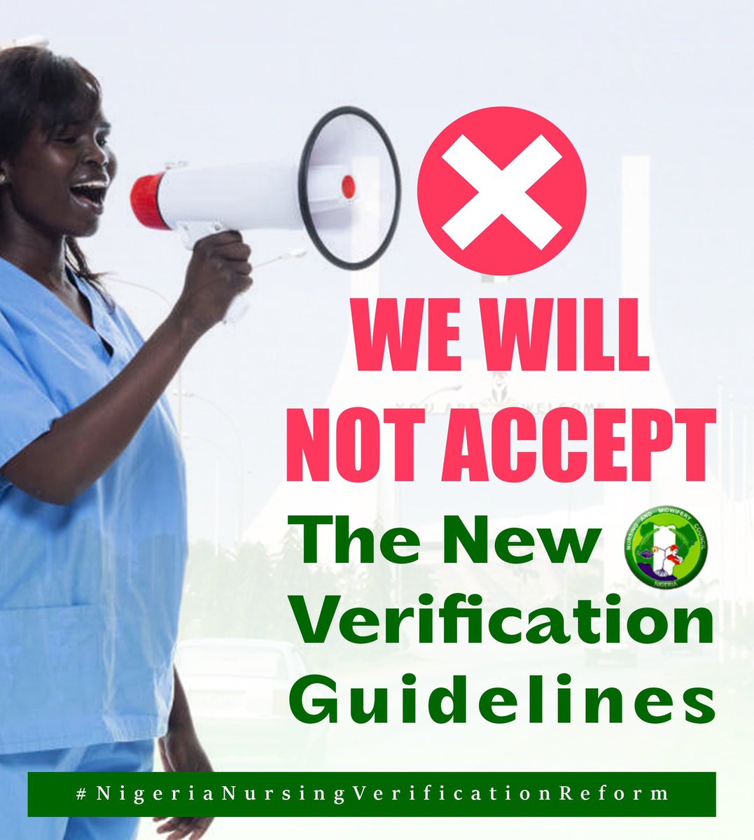 We say NO!! To #NMCNVERIFICATIONRULE
We cannot accept this. I encourage everyone to come out on the 12th for the rally let them know that they are messing with the wrong generation of Nurses. You can’t cage us we worked for our license. 
Dress code:Scrub
Location: NMCN office…