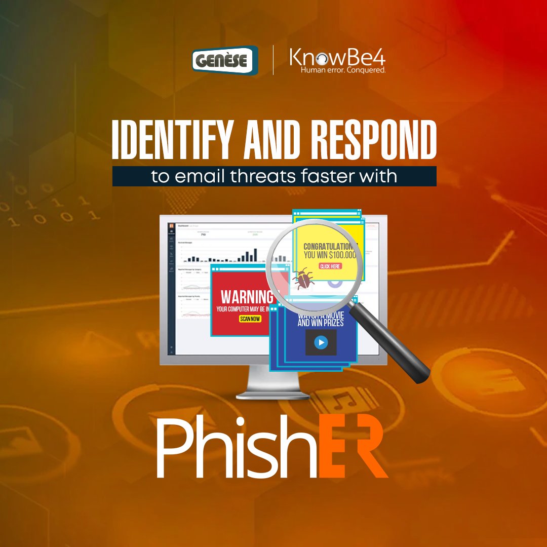 genesesolution's tweet image. Enhance your email security with #PhishER by KnowBe4!

Respond to phishing threats faster with automatic prioritization, emergency rooms, and more.  Identify and manage potential threats efficiently, and free up your team to focus on critical tasks.

#genesesolution #knowbe4