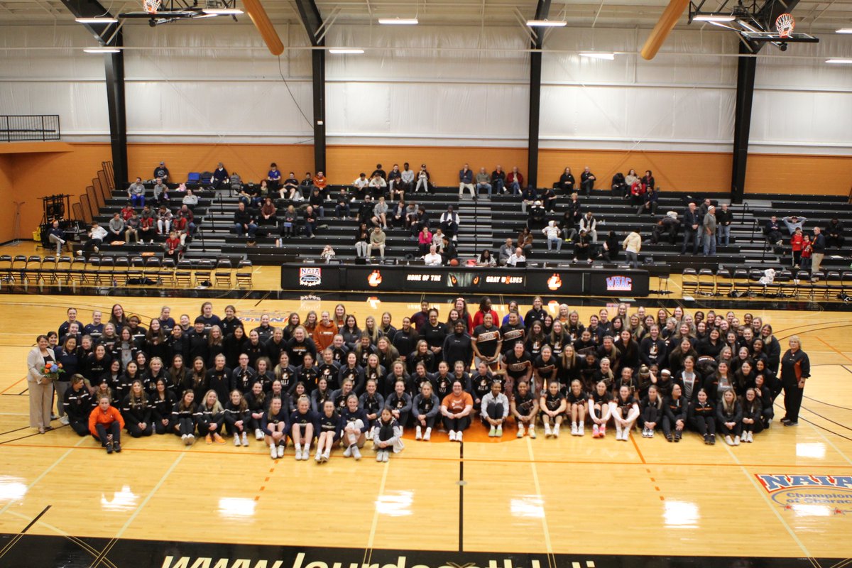 Lourdes athletics celebrated National Girls and Women in Sport Day at tonight's basketball doubleheader! #GrayWolfNation