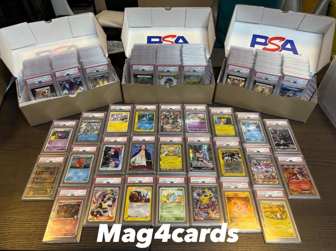 mag4cards's tweet photo. 呢團TCG算比較嚴，但反而一般較難拎10分的FAB卡差不多全10，還有2張是pop 1。圖中全是PSA 10。

#mag4cards #homerunfab #psagrading #psa10 #hkgradecard #pokemontcg #fleshandbloodtcg #grandarchivetcg #wixosstcg https://t.co/0zLwoasIzG
