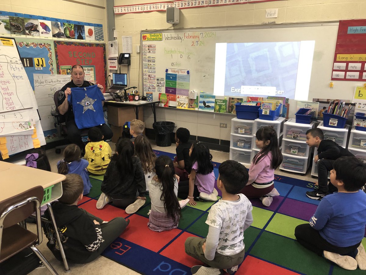 Thank you Officer Sills for visiting us in 1st Grade! #Euclidexplores