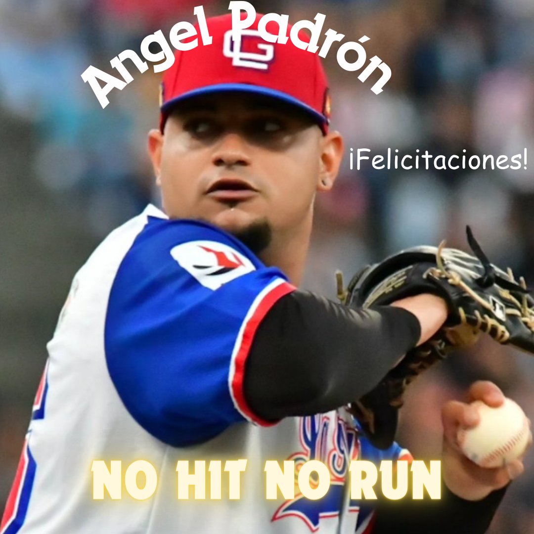 NO HIT NO RUN de Angel Padrón de #Tiburones🇻🇪 2do en la historia luego de 72 años. ¡Grande. Orgullosos. Felicitaciones y que Viva el Béisbol Venezolano!