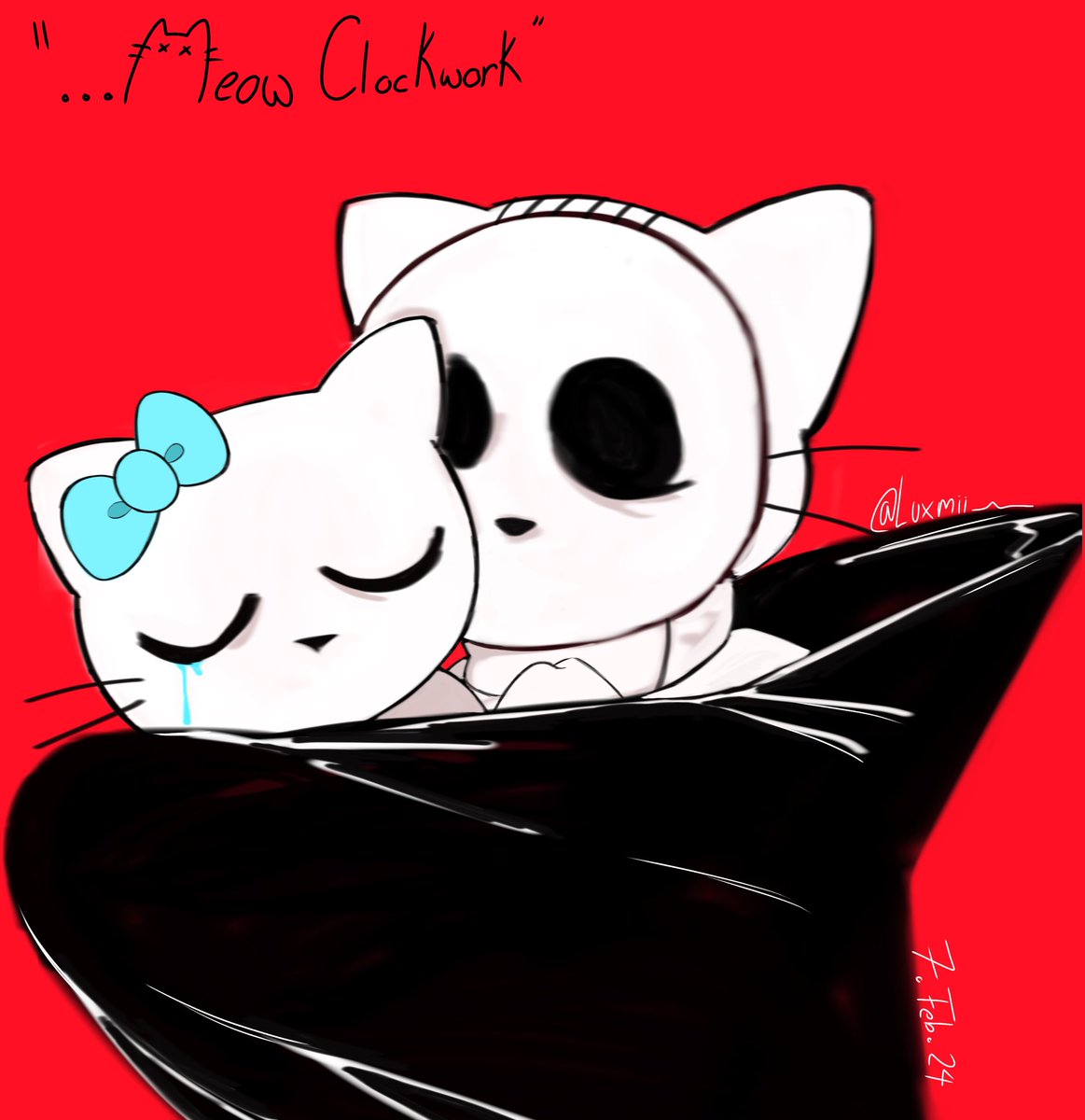 luxmii___'s tweet image. “…meow clockwork” 😿

#likeclockwork #qotsa 
#fanart