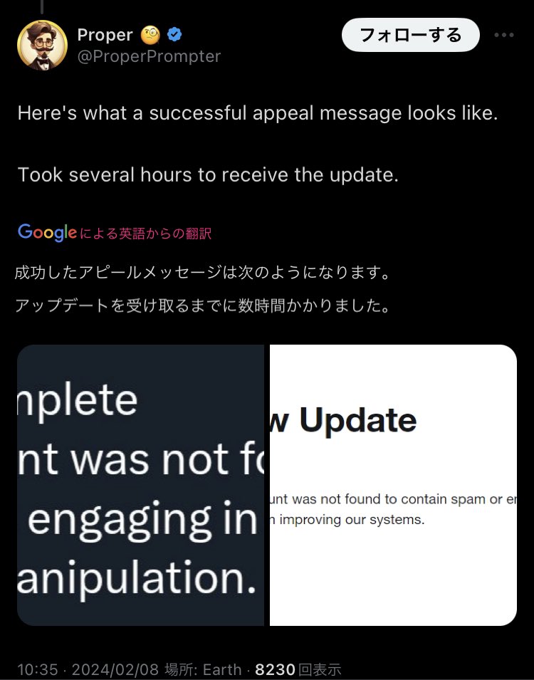 補足】 一部のユーザーにはリクエストレビューという【異議申し立て