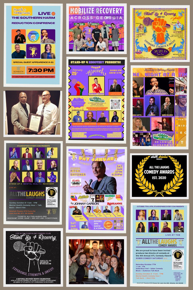 StandUpRecovery's tweet image. Proud of the shows we've done around Georgia over the past few years. Excited for our '24 season of monthly shows, sober-open mics, &amp;amp; pop-up's @ local Recovery Community Organizations and comedy venues. January's show was off the charts with headliner @RitchShydner @ATLComedyThtr