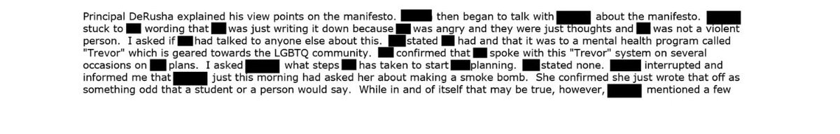 WOW. The potential mass shooter was in touch with the Trevor Project. The Trevor Project provides support for LGBTQ youth. They knew this LGBTQ student was planning a mass shooting and didn’t inform authorities.

The modern LGBTQ movement is turning youth into radical violent