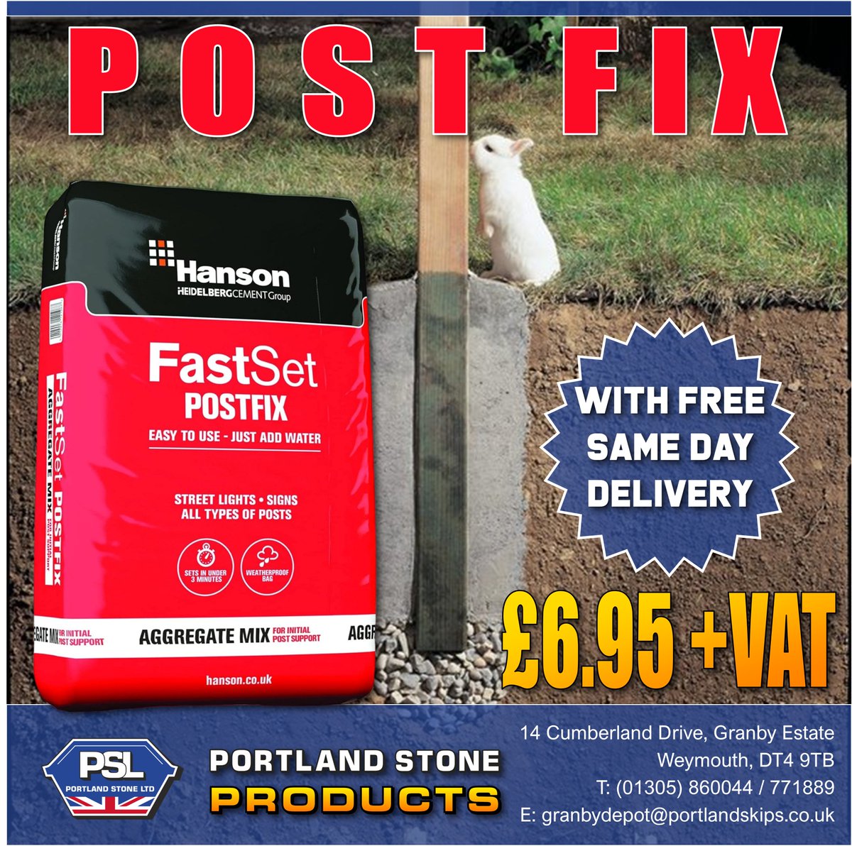 PortlandSkips's tweet photo. 😎Grab yourself a deal on our easy to use POST FIX! Also available to collect from our Granby Depot in Weymouth👇

https://t.co/RByE3PaIs8 https://t.co/qVnOqQyuAg
