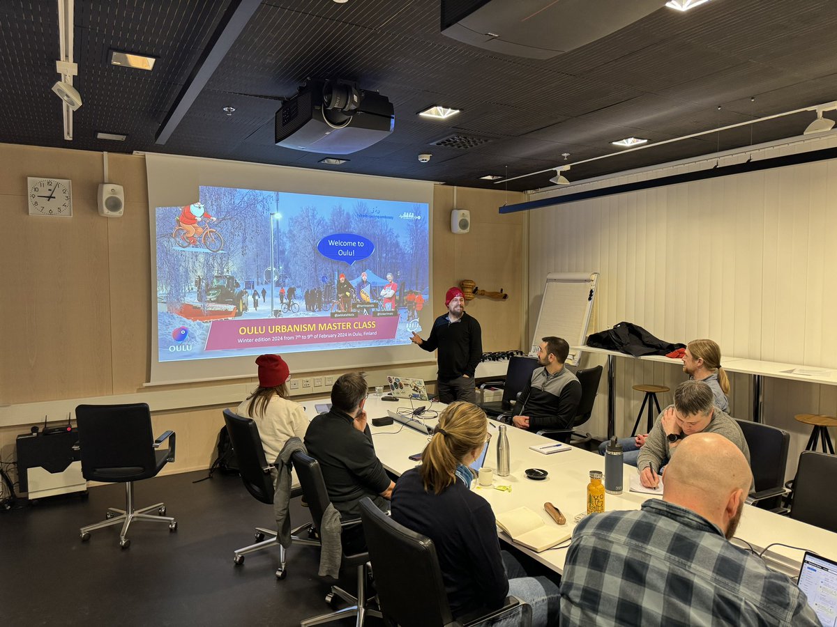 harrivaarala's tweet image. Pekka Tahkola opening up Oulu Urbanism Master Class day 1. Visitors from Anchorage Alaska, Minneapolis, Switzerland and Germany. @pekkatahkola @oulunkaupunki