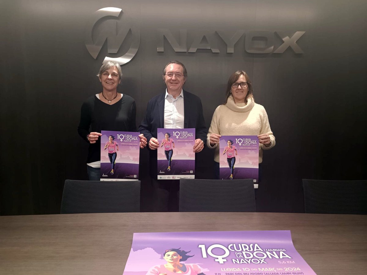 CdDLleida's tweet image. Un any més al costat de la Cursa de la Dona Nayox!🏃🏽‍♀️

Per 10a edició consecutiva el Grup NAYOX col·labora com a patrocinador principal a la Cursa de la Dona Nayox que aquest 2024 es celebrarà el proper diumenge 10 de març.

#cursadeladonalleida #cursadeladonanayox #lleida #seguim