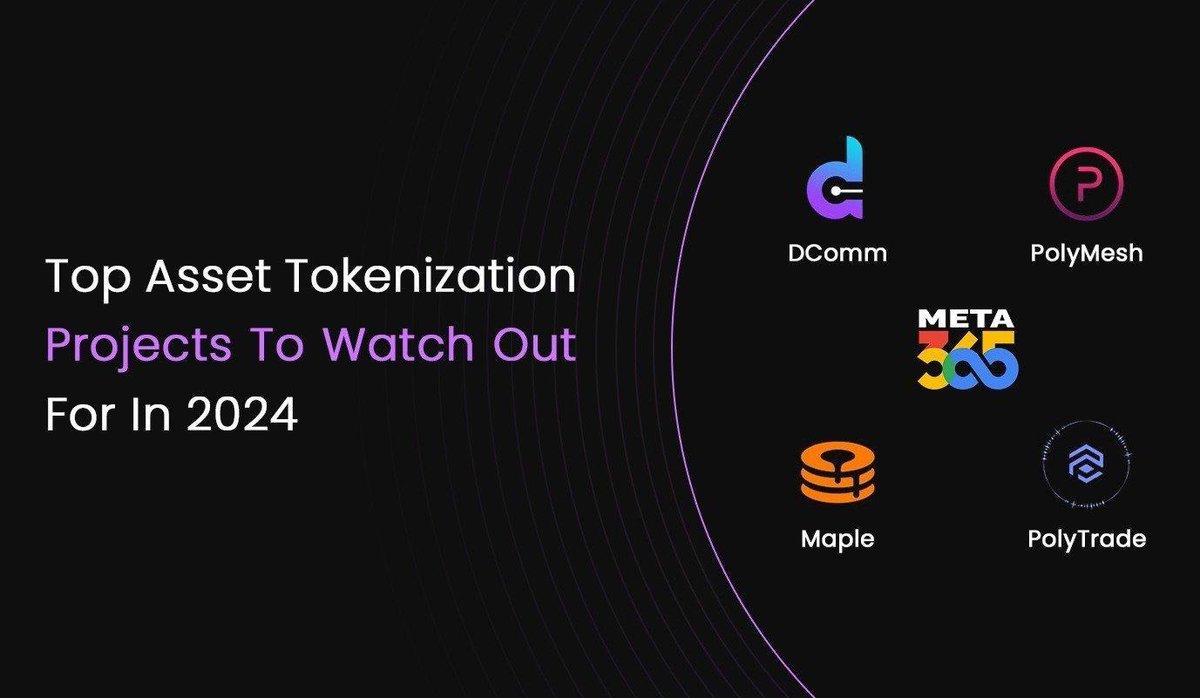 Vestiiofficial's tweet photo. Buckle up, asset tokenization fans! 2024 promises to be a wild ride, and these projects are leading the charge:🤝🚀

#META365 
#Dcomm
#PolyMesh
#Maple 
#PolyTrade

Keep your eyes peeled on these and more! 🏆What other asset tokenization projects are you excited about in 2024? #Tokenization #Crypto #FutureofFinance