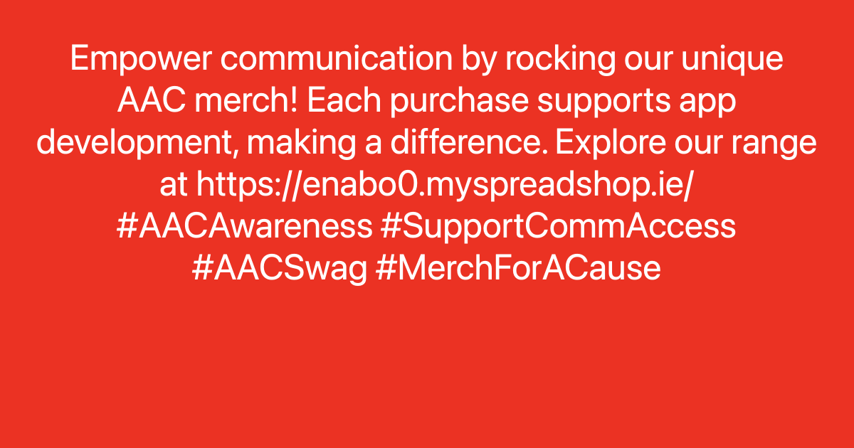 enaboapps's tweet image. Empower communication by rocking our unique AAC merch! Each purchase supports app development, making a difference. Explore our range at ayr.app/l/J7iE/ #AACAwareness #SupportCommAccess #AACSwag #MerchForACause