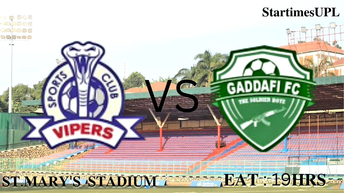 VipersXtra's tweet image. 𝐖𝐄 𝐀𝐑𝐄 𝐁𝐀𝐂𝐊!!!!!!
𝐕𝐈𝐏𝐄𝐑𝐒 𝐒𝐂 

🆚 | @GaddafiFC
🏆 | 𝐒𝐭𝐚𝐫𝐭𝐢𝐦𝐞𝐬𝐔𝐏𝐋
⌚ |𝐄𝐀𝐓 19:00𝐇𝐑𝐒
🏟 | 𝐒𝐓𝐌𝐀𝐑𝐘'𝐒 𝐊𝐈𝐓𝐄𝐍𝐃𝐄
🖥 |  @fufatv1 ' 🎤FUFA Radio

#VIPGAD  • #StarTimesUPL 
#VenomsUpdates • #HalaVipers