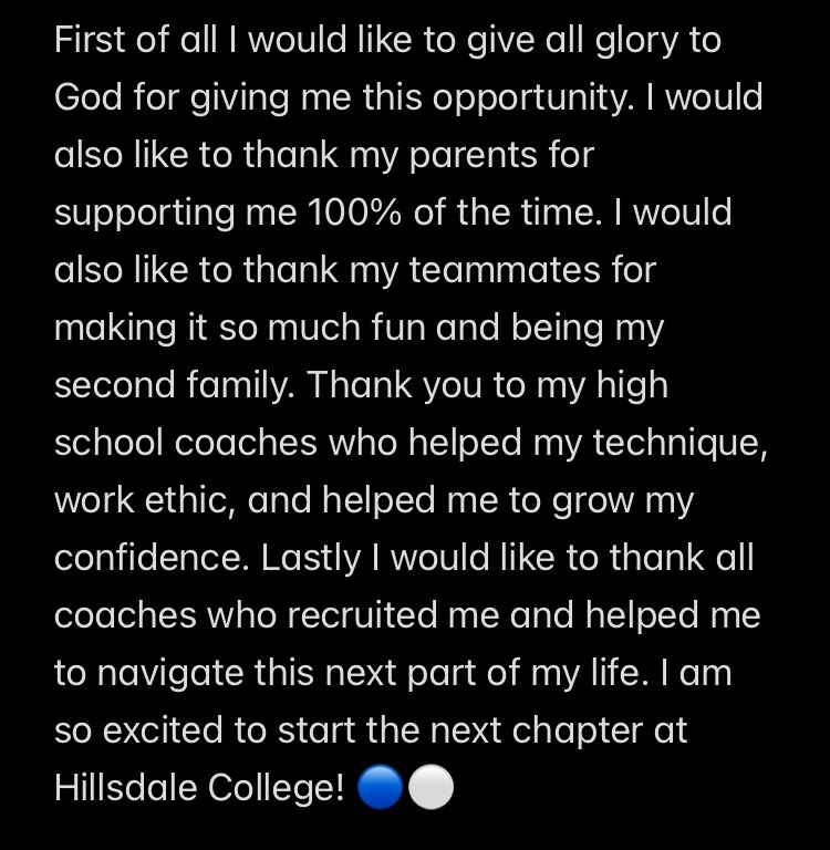 Excited to commit to Hillsdale College! @CoachBlueford @VaughtCoach @Coach_Nick12 @JRutt_4 @CoachStokes_HC @Hillsdale_FB @ACPFootball17 @CodyTCameron @gridironarizona #NSD24 #ChargeOn