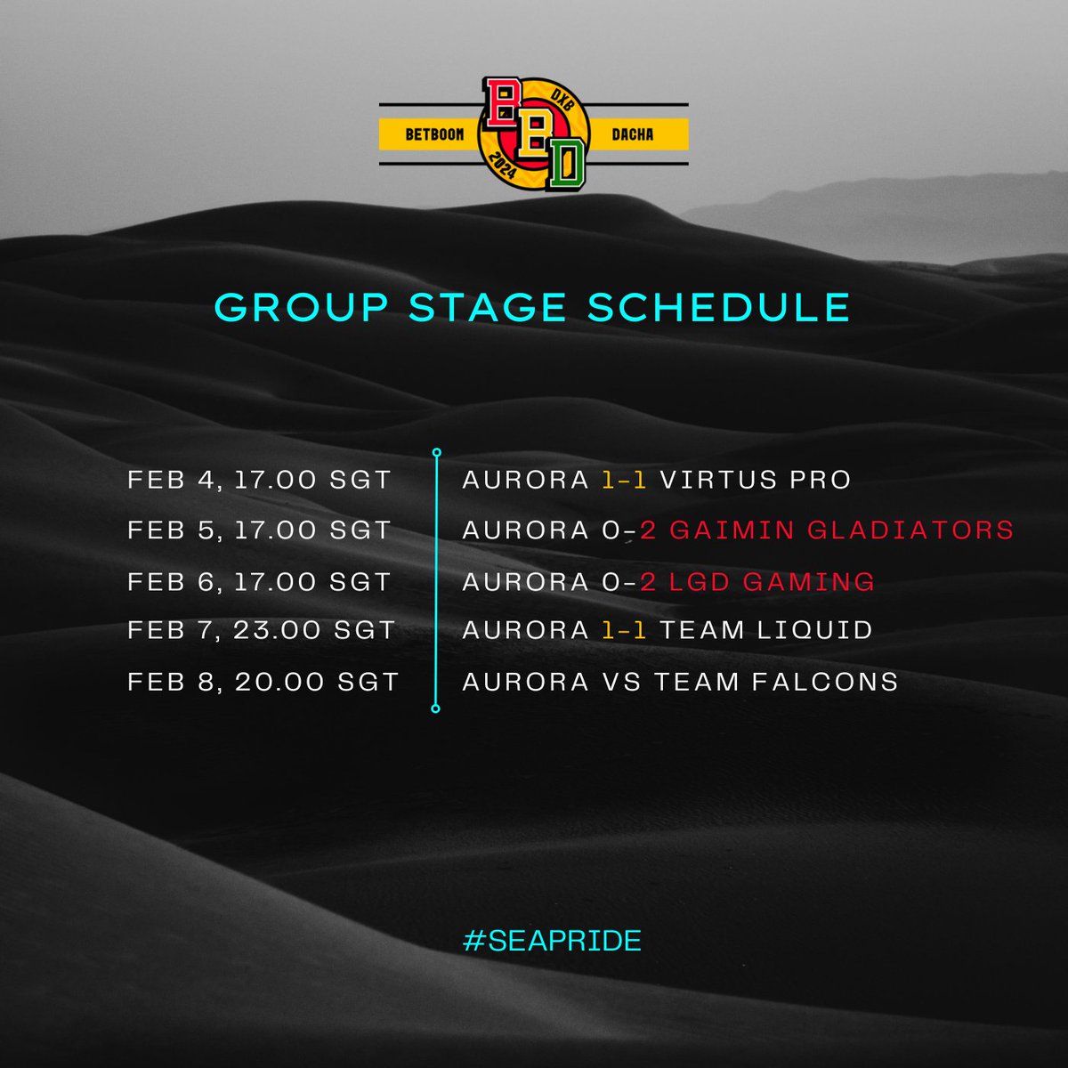 DOTA2SEA_'s tweet photo. We're not strong enough to survive this time. But we still have one last series to play, let's end this with a W @AuroraDota2_GG ๐
#SEAPride https://t.co/DVuQUAZqD4