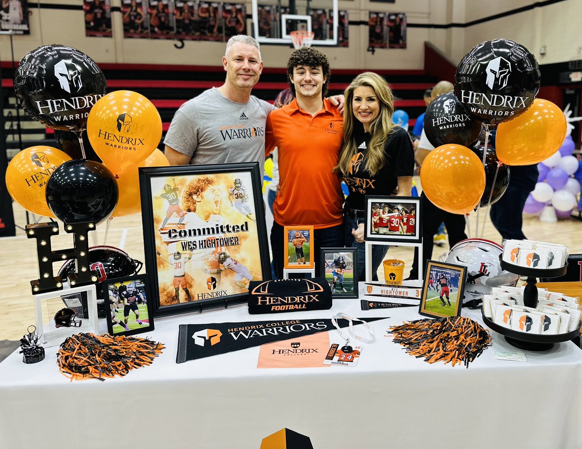 NCAA National Signing Day is in the books! <a href="/_WesHightower/">Wes Hightower</a> has officially signed to play for <a href="/HendrixFootball/">#WeAreWarriors</a> this fall and we couldn’t be more proud! Praise be!  🙏🏼 🧡🖤⚔️🛡️🏈
<a href="/NotCoachBuck/">NotBuck NotBuchanan</a> <a href="/RussHeidiSLC/">Russ and Heidi Phillips🏈</a> <a href="/CoachDoerrHDX/">Mason Doerr</a> <a href="/leopardfootball/">LOJO Football</a> <a href="/TheCoachJohns/">Jason Johns</a>