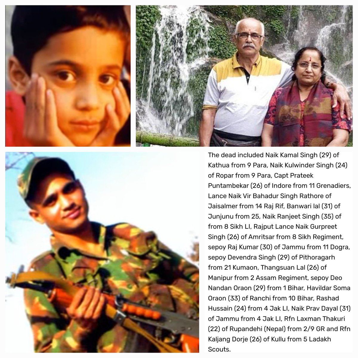#BalidanDiwas #UnsungHeroes
Parents Shri Raveendra Puntambekar and Shubhada ji wanted their cute, bright son Prateek to do engineering.... but the call to serve our nation in uniform was way stronger 

After NDA, IMA and Commission in 11 Grenadiers in 2007, Lt Prateek Puntambekar…