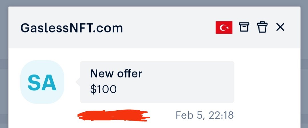 Got my first ever offer on DAN the domain was GaslessNFT.com
It's a low baller so haven't accepted! 

Gasless trend is picking up 👀🔥
#Gasless #domain