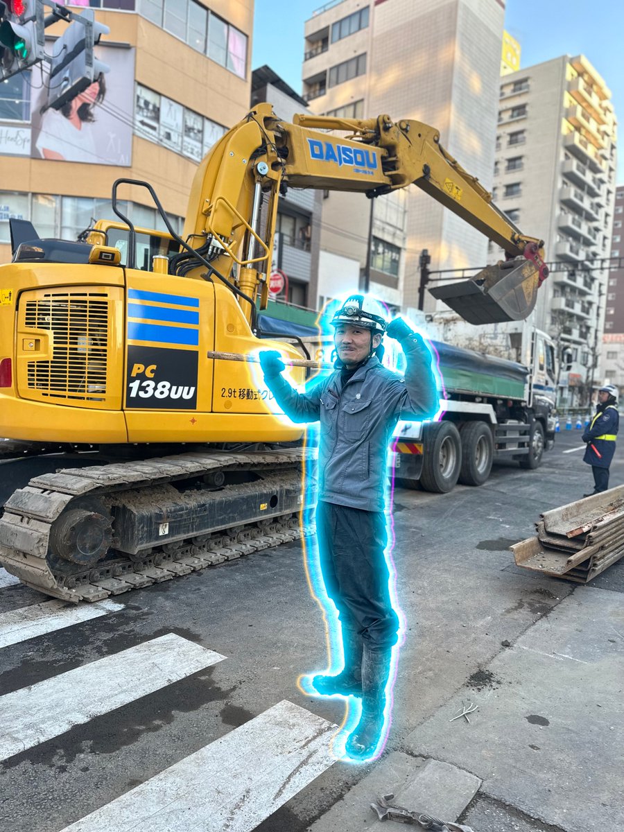 daisou2023's tweet photo. 大宗建設広報部です！

昨日は、大宗建設専務の現場にお邪魔してきました📷

さすが専務！1番楽しそうに働いていて、1番輝いてました！

大宗建設には面白い人がたくさんいるので、随時紹介していきます(｀･ω･´)ゞ https://t.co/cp4Spyee0r