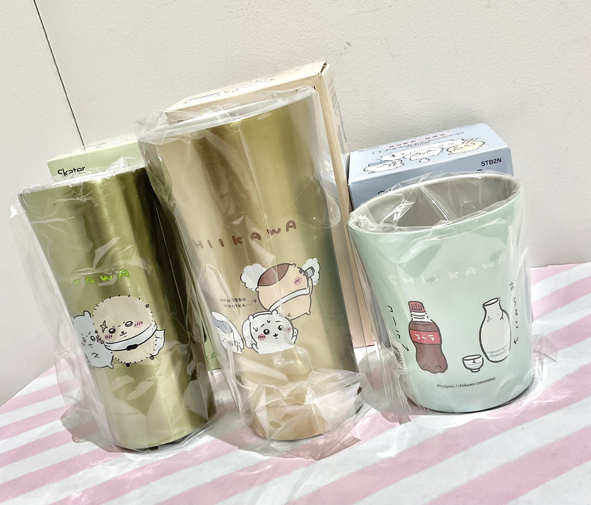 ちいかわタンブラーセット ちいかわ、ハチワレ、うさぎがタンブラーに。「CHIIKAWA TUMBLER