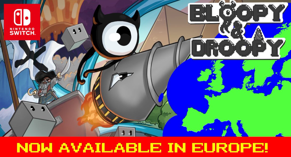 Our game "Bloopy &amp; Droopy" is now also available on the #NintendoSwitch in Europe! 
nintendo.fr/Jeux/Jeux-a-te…
#pixelart #indiegame #gamedev #gameboy #retro #indiedevhour #indiedev