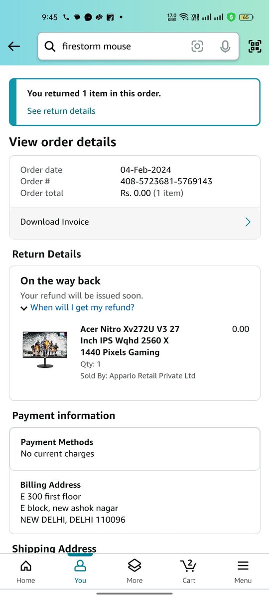 Amitbro61's tweet photo. One of the pathetic customer service I experienced from @amazonIN o received a faulty damaged @Acer_India monitor when I asked for replacement they said sure sir we'll replace and the replacement was ordered after this when the replacement was dispatched but didn't get any call https://t.co/Z4BMkH8G2z