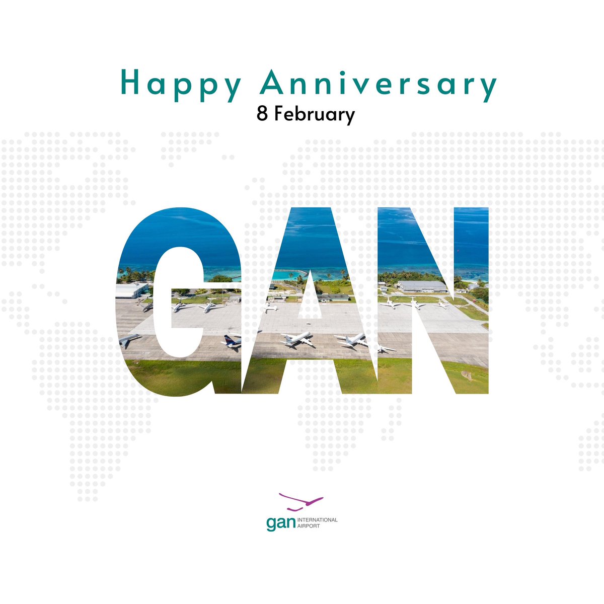 Happy anniversary to everyone at GAN International Airport.