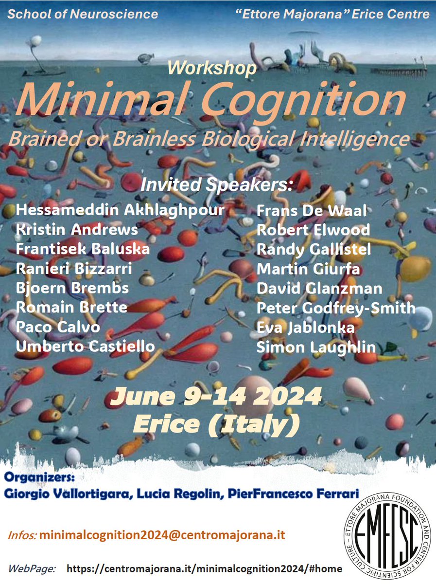 Giorgio Vallortigara (@gvallortigara) on Twitter photo Registration is open!
centromajorana.it/minimalcogniti…
<a href="/LuciaRegolin/">Lucia Regolin</a> <a href="/beMaryB/">Maria Bortot</a> <a href="/Matildede_/">Matilde Perrino</a> <a href="/SamadiHGD/">Samadi Galpayage</a> <a href="/Massimo_De_Agro/">Massimo De Agrò</a> Registration is open!
centromajorana.it/minimalcogniti…
<a href="/LuciaRegolin/">Lucia Regolin</a> <a href="/beMaryB/">Maria Bortot</a> <a href="/Matildede_/">Matilde Perrino</a> <a href="/SamadiHGD/">Samadi Galpayage</a> <a href="/Massimo_De_Agro/">Massimo De Agrò</a>