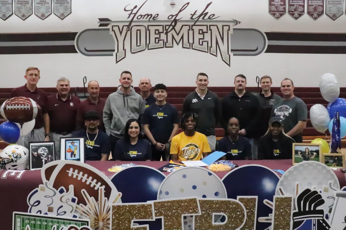 Blessed to say I am now signed to <a href="/ETBU_Football/">ETBU Football</a> congrats on all of those who signed today as well!!🐯💙