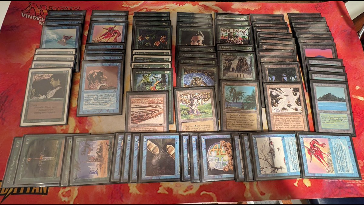 fourhorsemenmtg's tweet photo. Check Out These Amazing Deck Pictures From  Four Horsemen Tournament 11! Learn more and join us at https://t.co/jb12EfCrYA
#oldschoolmtg #oldschoolmagic #osmtg #mtgoldschool #mtgvintage #vintagemtg #mtg #magicthegathering #wotc #mtgaddicts #mtgaddict #mtglife #vintagemagic #mtg https://t.co/KU9uNPVAAT