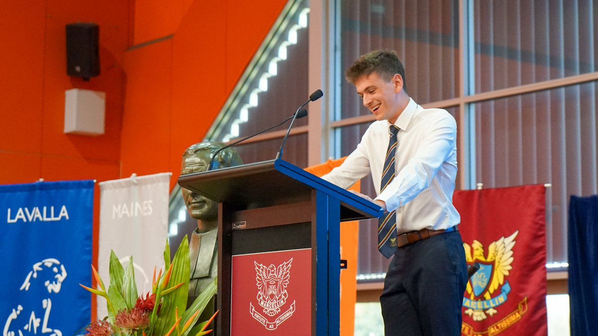 Marcellin's tweet photo. This morning we held our Commencement Mass and 2023 High Achievers Assembly. Congratulations to all the students who were acknowledged. #StriveForTheHighest https://t.co/jJd0QwANRR
