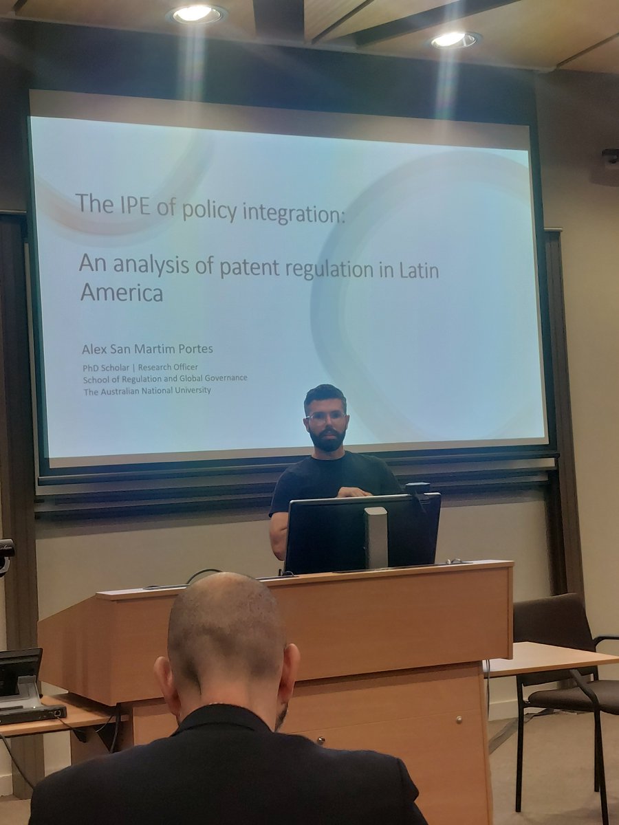 Fascinating to hear findings from @a_smportes on what conditions have enabled policy integration for sustainable development goals in patent regulation in Latin America at the #AIPEN conference. Domestic pharma firms and civil society advocacy has been key