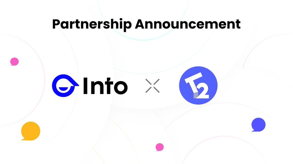 🚀#T2T2Partners T2T2 X INTOverse

We're thrilled to share our collaboration with
@INTOverse_ , a pioneering Web3 social protocol, leveraging blockchain and AI technology. It offers features such as crypto wallets, SocialFi, the SoulBound Token (SBT), AI tools, and more.

#T2T2