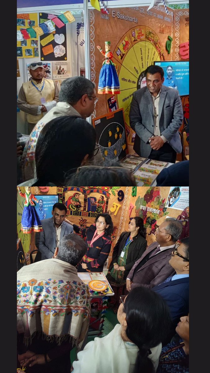 missiongyan1's tweet photo. “Dharmendra Pradhan Sir, Education Minister, Government of India exploring the innovative educational video content developed by Mission Gyan at the e-Saksharta, Rajasthan booth. A Proud Moment.#EducationForAll @dpradhanbjp https://t.co/5njRNNpNad