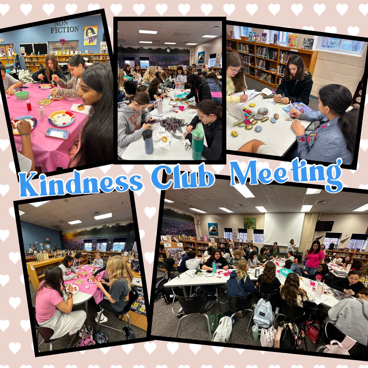 HGMSCounseling's tweet photo. The HGMS Kindness Club had a busy morning preparing for National Random Acts of Kindness Week next week by making a variety of crafts to pass out! Great job! π @nisdgarcia #rootEDGarcia #randomactsofkindness https://t.co/eM5JDV1FVA