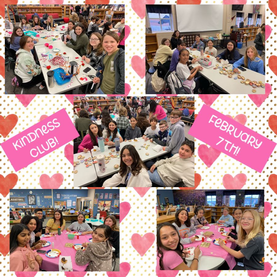 HGMSCounseling's tweet photo. The HGMS Kindness Club had a busy morning preparing for National Random Acts of Kindness Week next week by making a variety of crafts to pass out! Great job! π @nisdgarcia #rootEDGarcia #randomactsofkindness https://t.co/eM5JDV1FVA