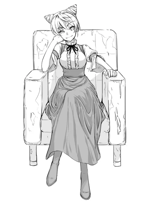 座った時のスカートのシワの練習

#オリキャラ #イラスト #illustration 
