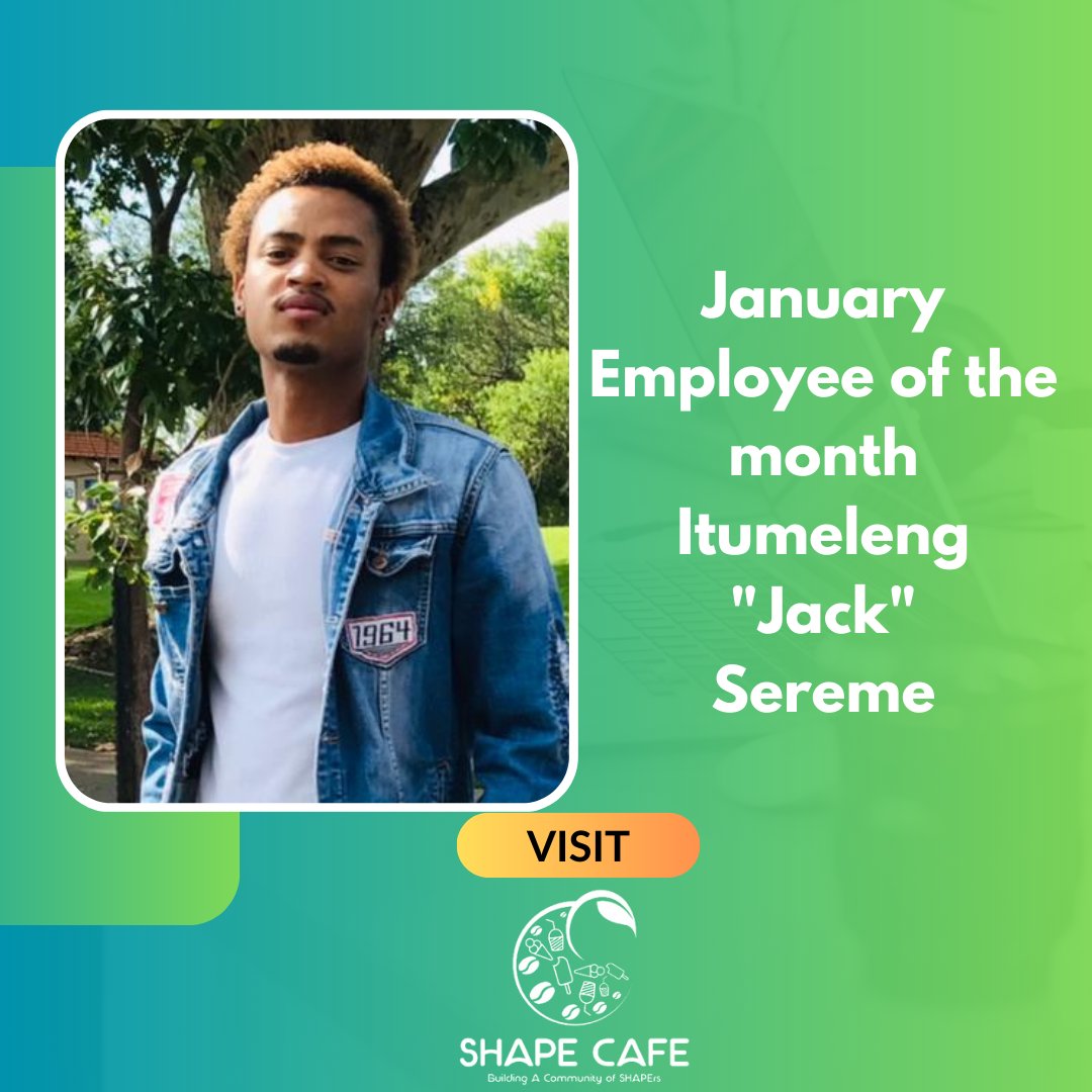 shape_cafe's tweet photo. Congratulations @tumii_jack, keep on keeping on, your contribution to the team's growth is inspiring. https://t.co/yce2q3x37W