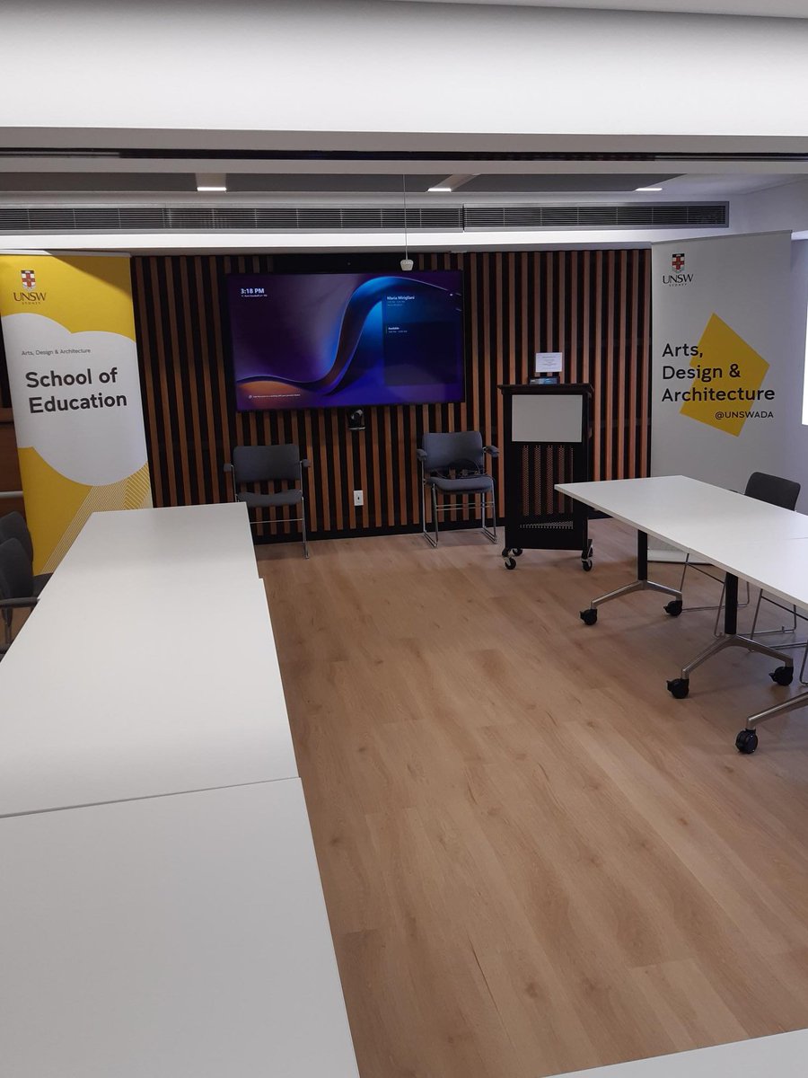 Room all set up and ready to go for tomorrow's @AustAssocResEd funded SIG Workshop on 'Geospatial analysis in education systems research' @UNSWADA