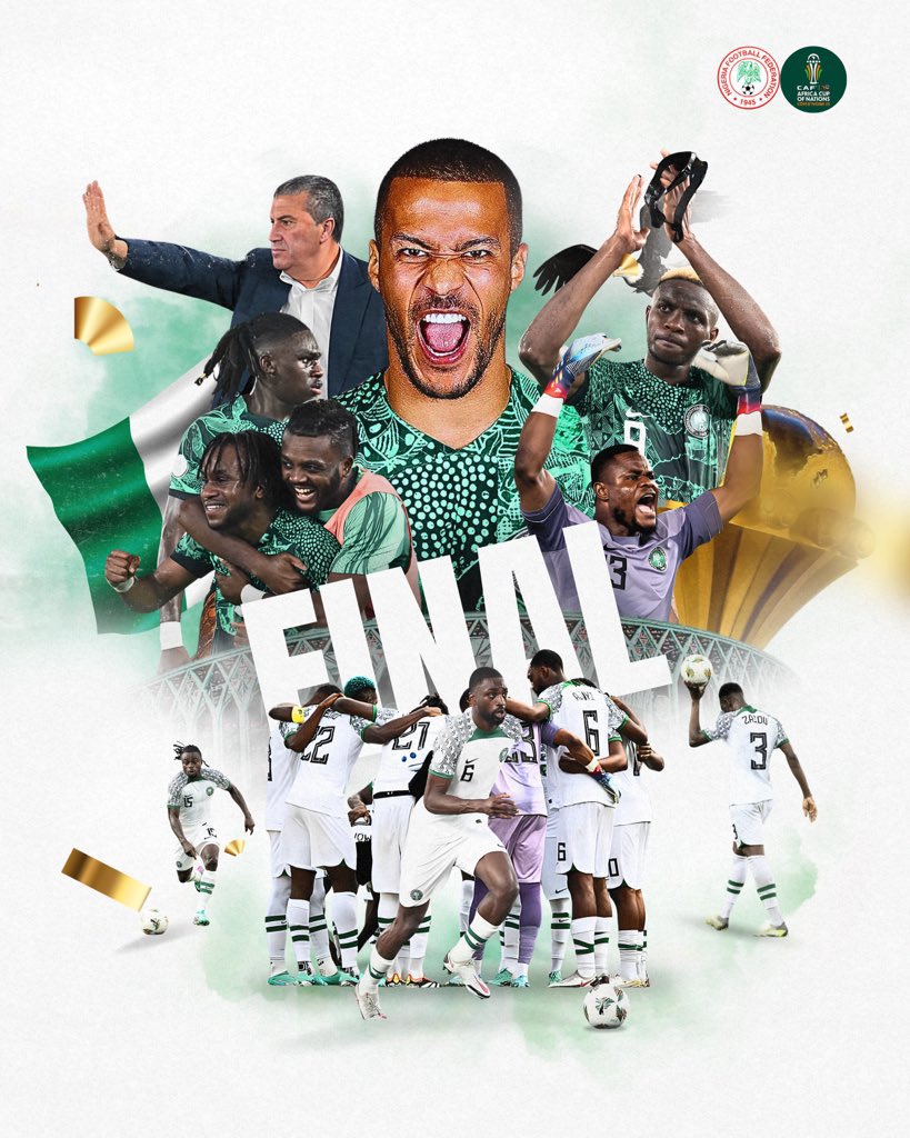 giant477's tweet photo. Well played boys let’s bring the trophy home 🇳🇬 Like this post if you love the Super Eagles 🦅 🇳🇬

#AFCON2023 #amapiano #AmapianoDerby #AwaPiano #Ourpiano #SuperEagles #drakeleaks https://t.co/fOtnP9RAfE