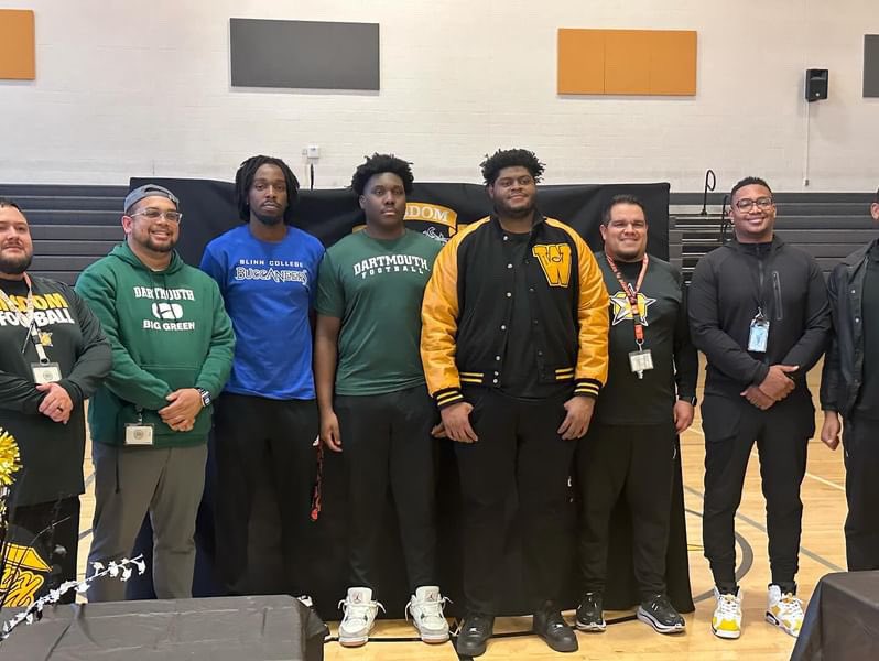 Khari Mayeux (@kharimayeux3) on Twitter photo Beyond blessed to say that i’ve signed to <a href="/DartmouthFTBL/">Dartmouth Football</a> . I can’t wait to see what God has in store for my life! 🙏🏾 ⭐️ 🌲
<a href="/DartmouthFTBL/">Dartmouth Football</a> <a href="/headdogpound/">Duane Brooks</a> <a href="/CoachDaft/">Kevin Daft</a> <a href="/Coach_McCorkle/">Sammy McCorkle</a> <a href="/WisdomFB/">Wisdom Generals Football</a> <a href="/CoachT_Herrera/">Tony Herrera</a> <a href="/BerrytheLede/">David E. Berry</a> @BranchJamarkus <a href="/coachwatson04/">Jacob Watson</a> Beyond blessed to say that i’ve signed to <a href="/DartmouthFTBL/">Dartmouth Football</a> . I can’t wait to see what God has in store for my life! 🙏🏾 ⭐️ 🌲
<a href="/DartmouthFTBL/">Dartmouth Football</a> <a href="/headdogpound/">Duane Brooks</a> <a href="/CoachDaft/">Kevin Daft</a> <a href="/Coach_McCorkle/">Sammy McCorkle</a> <a href="/WisdomFB/">Wisdom Generals Football</a> <a href="/CoachT_Herrera/">Tony Herrera</a> <a href="/BerrytheLede/">David E. Berry</a> @BranchJamarkus <a href="/coachwatson04/">Jacob Watson</a>
