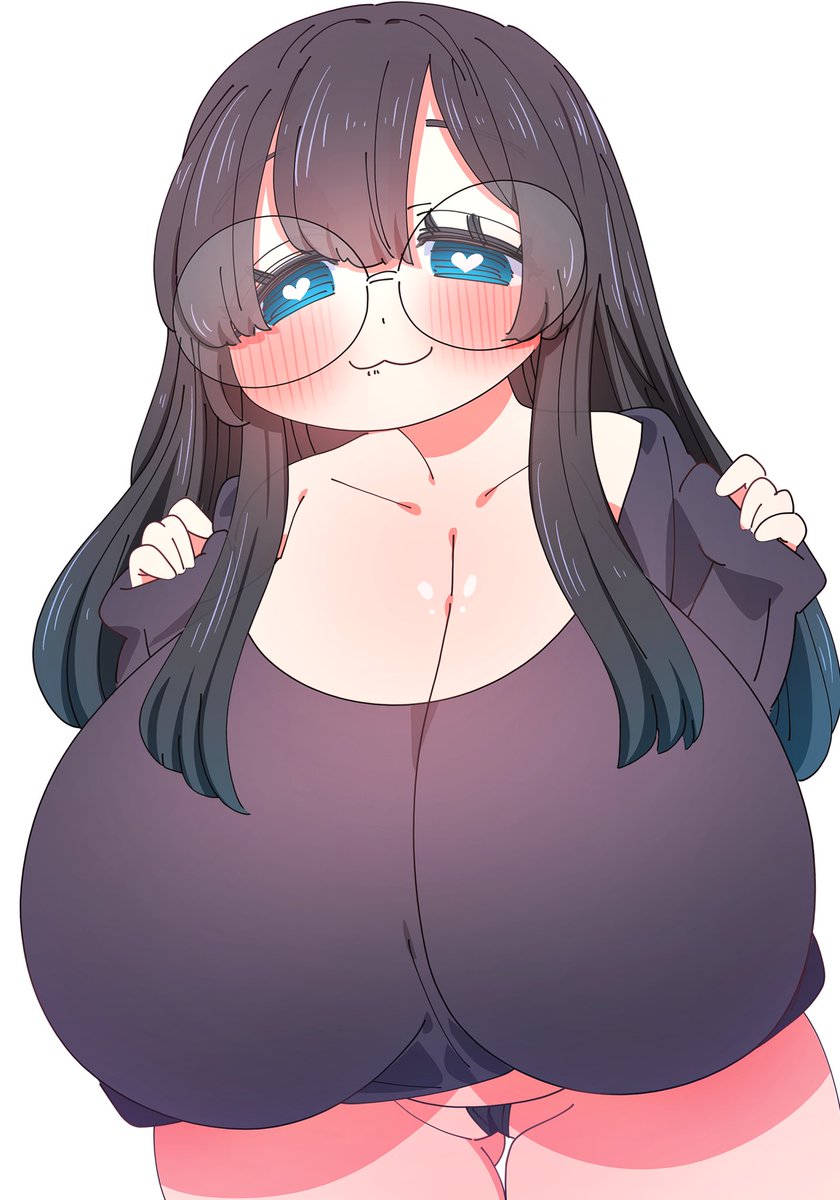 「巨眼鏡っ娘ちゃん 」|怪人デベソのイラスト