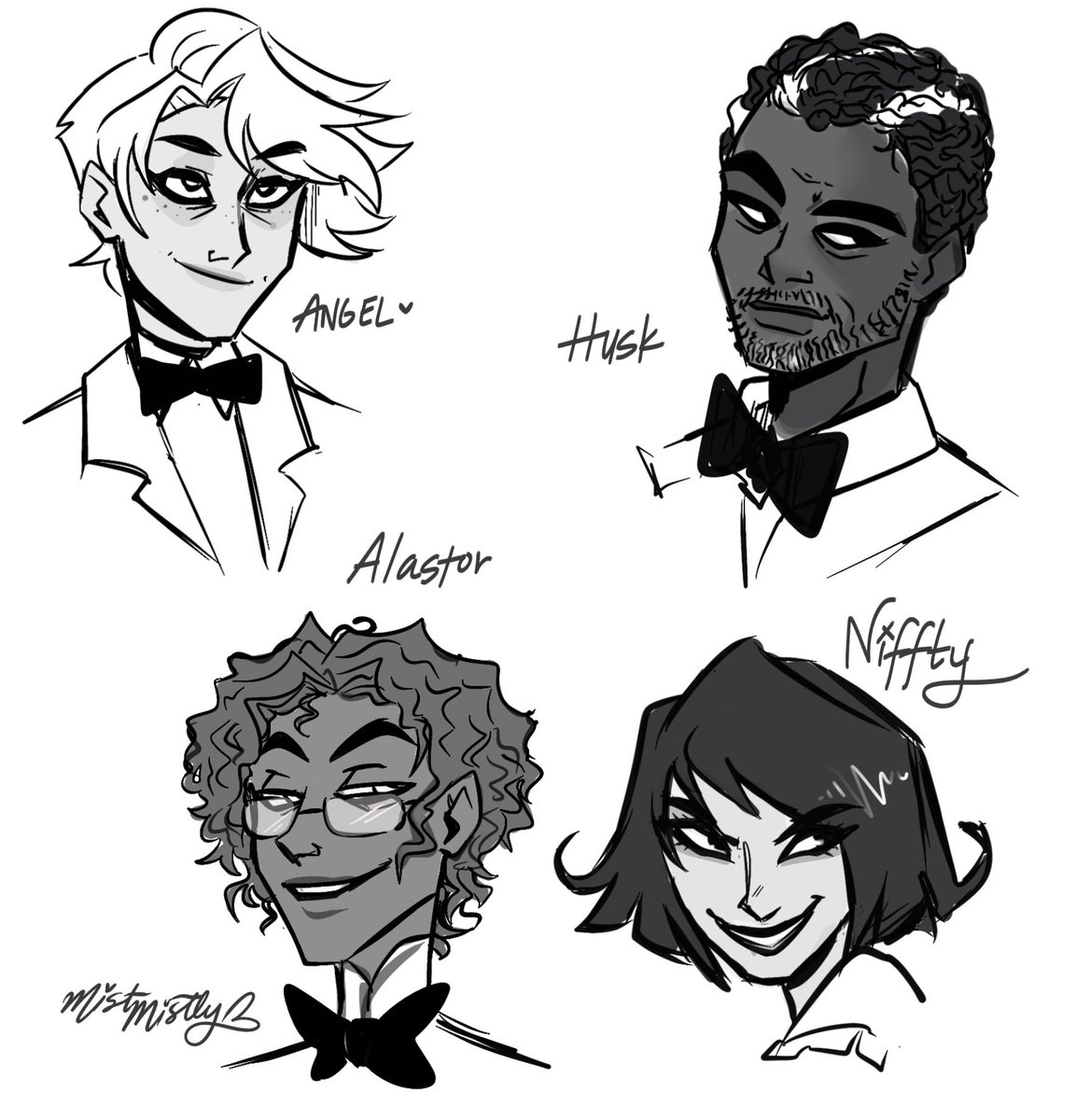 mistmistly's tweet photo. been way too long since i've drawn some humans (in my pre-hellaverse art style) 🩷 so, why not? ☺️ https://t.co/YQnIJPs6uJ