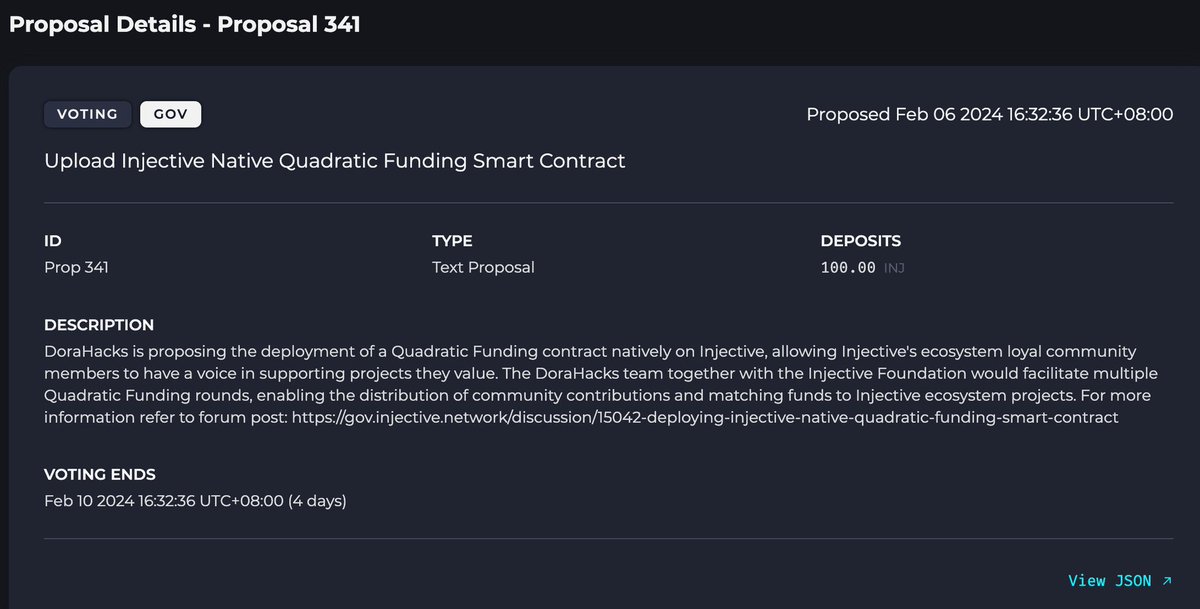 CryptoVadik's tweet photo. π Attention, @Injective_ Community! π
π We're thrilled to announce a groundbreaking governance proposal that puts the power in YOUR hands! π€π‘
π #InjectiveGovernance #QuadraticFunding #CommunityEmpowerment #Injecitve
1/6 https://t.co/kTKOpDlTgS