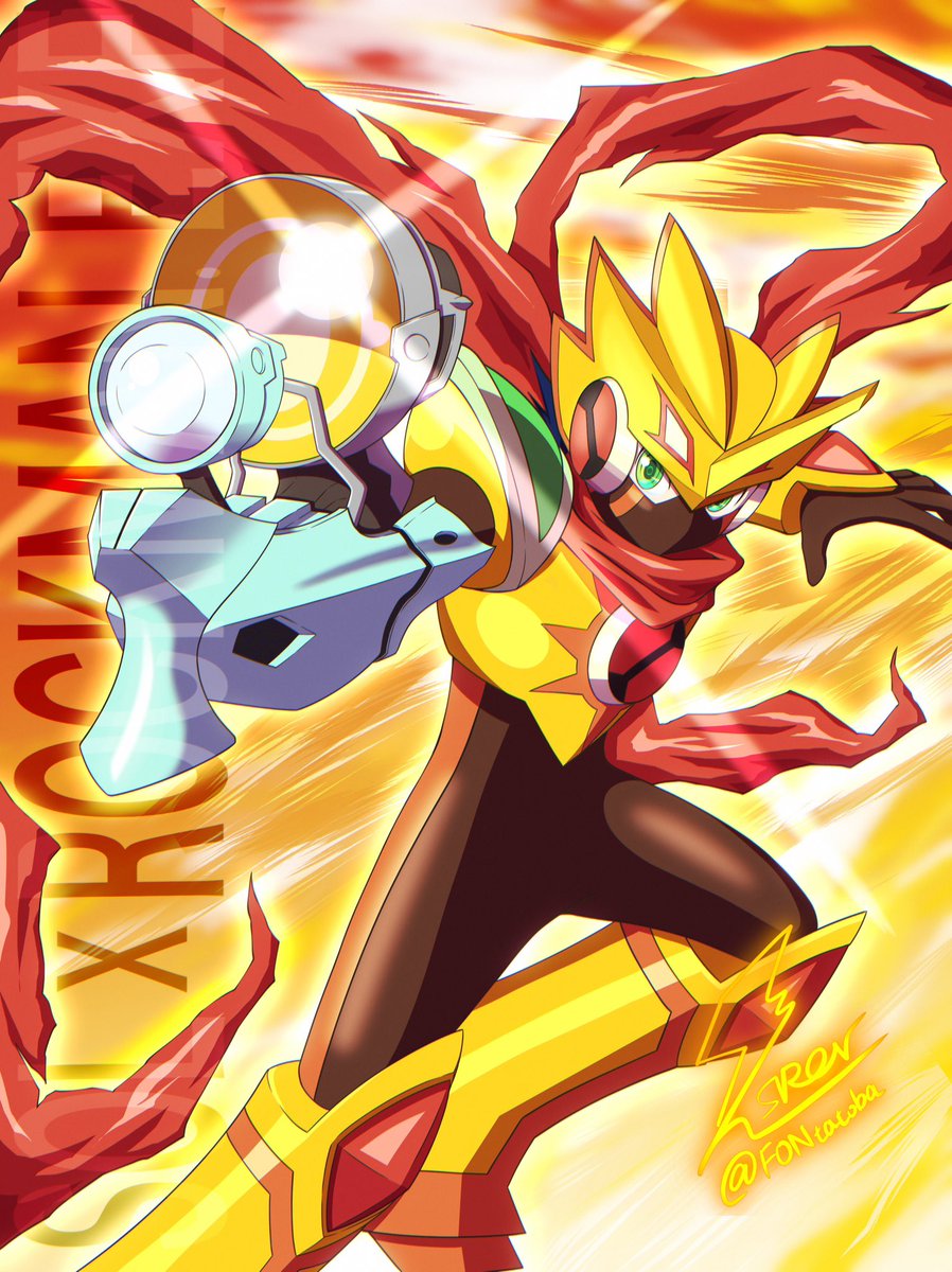 ガンデルソルEX ヒートマン Honestly, the most underrated MegaMan EXE Transformation. Would've