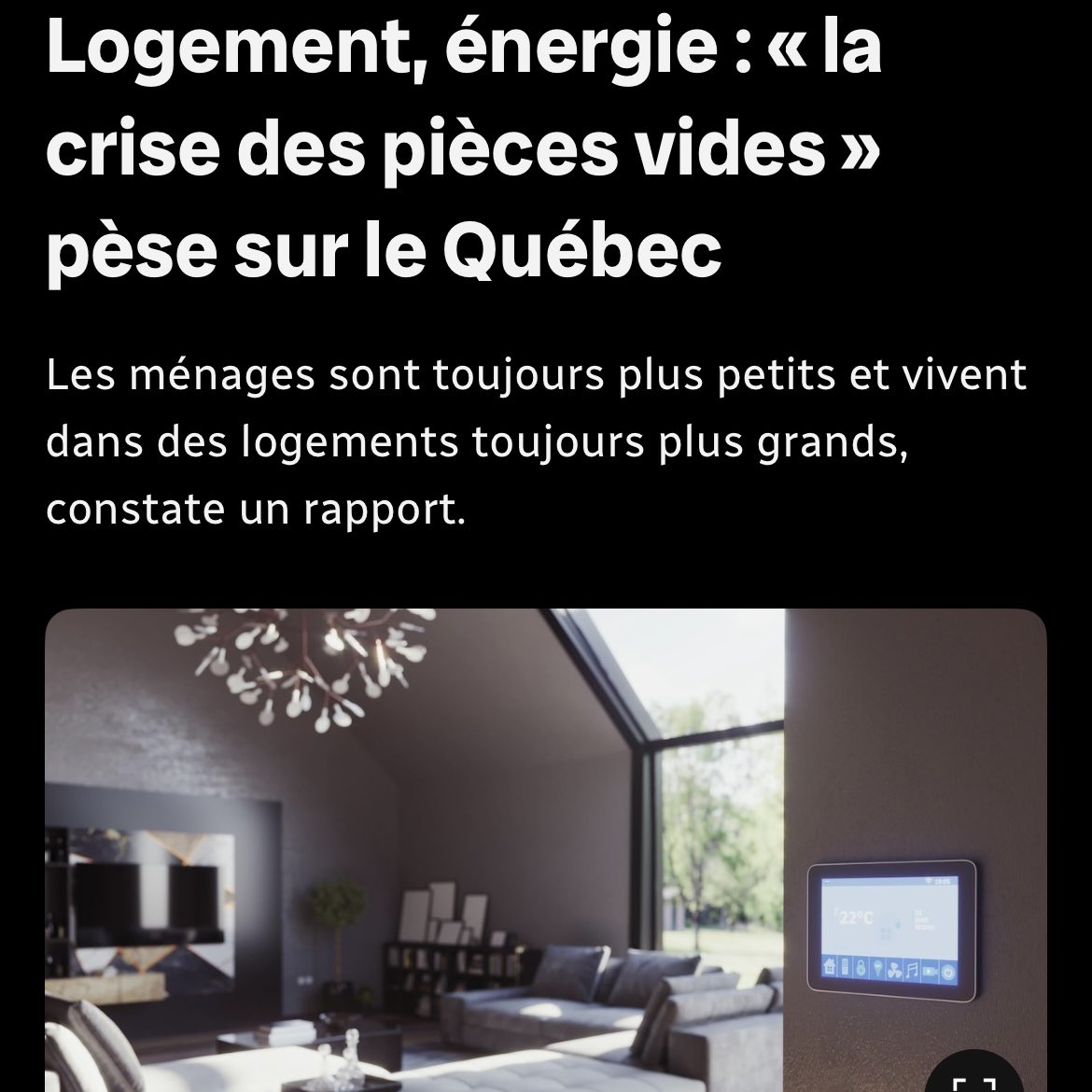 Il n'y a jamais eu autant d'espaces vides dans les habitations du Québec. Un paradoxe, en pleine crise du logement. C'est aussi un enjeu de surconsommation d'électricité, constate l'édition 2024 de l'État de l'énergie au Québec, publié aujourd’hui. ici.radio-canada.ca/nouvelle/20478…